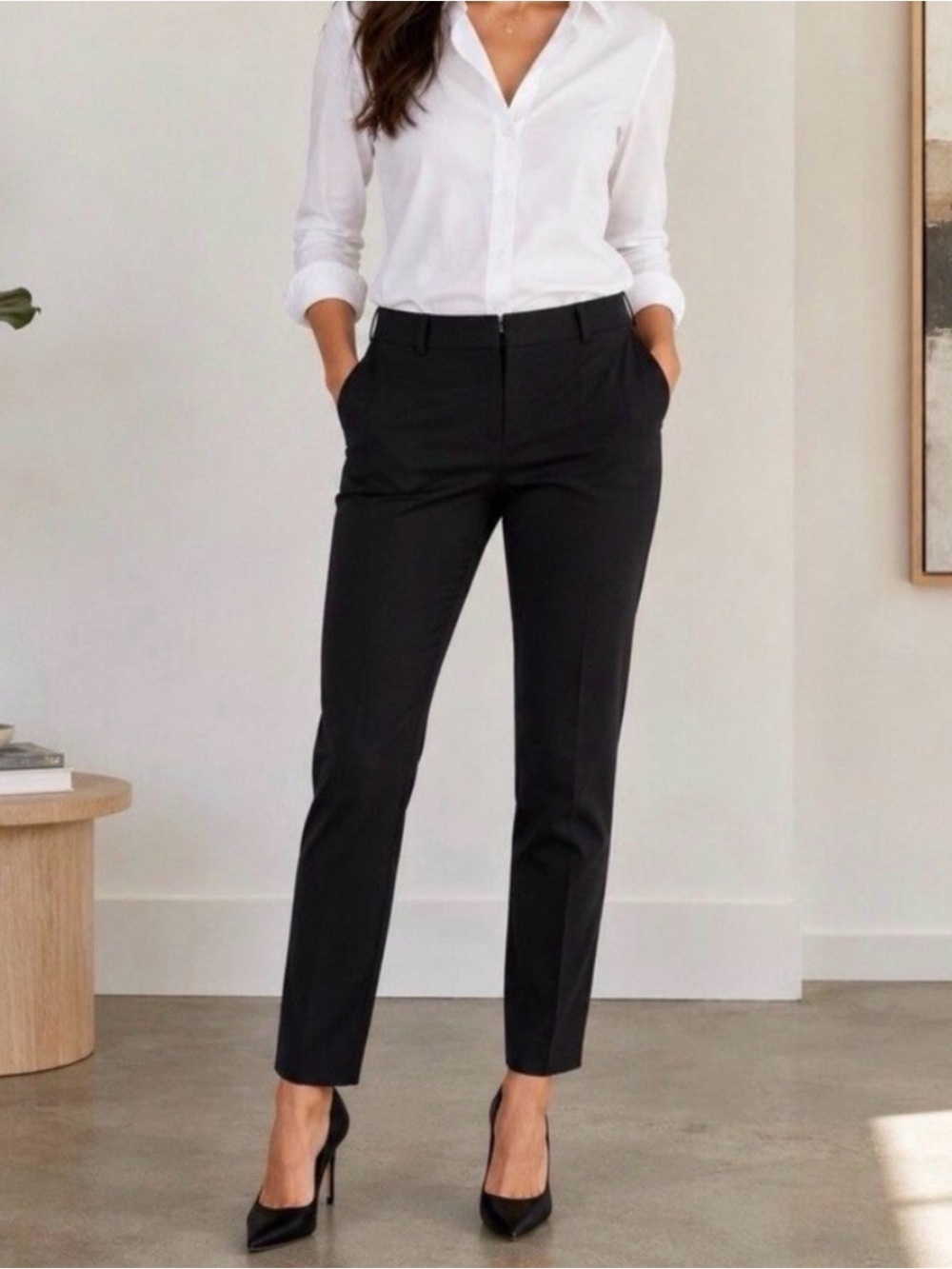 Banana Republic Avery Black Sloan-Fit Ankle Pants Women’s Size 10